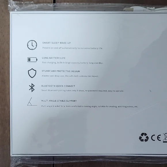 Light Blue Tablet Case with Keyboard - Picture 5 of 5